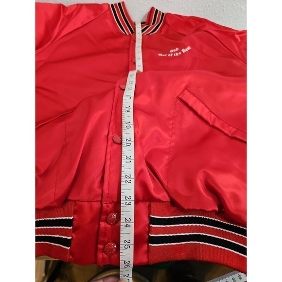 Vintage King Louie Jacket Mens Large Blue Satin Bomber Big‎ Made in USA 80s 70s - Picture 8 of 8